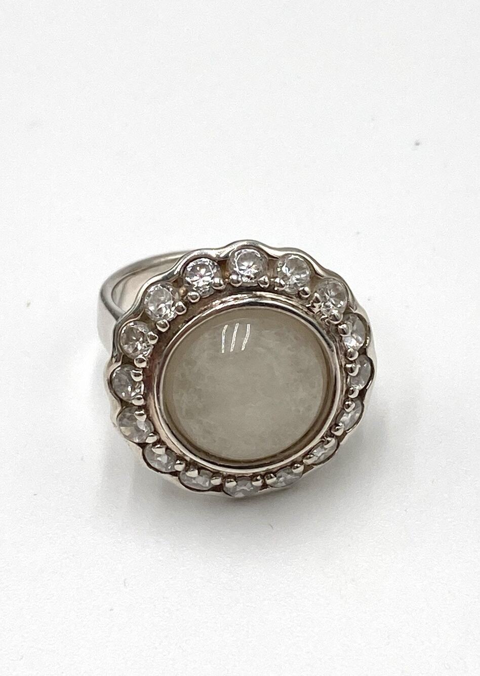 Kameleon 925 W Ring Sterling Silver Size 6 Quartz Chrysalis 9.06g